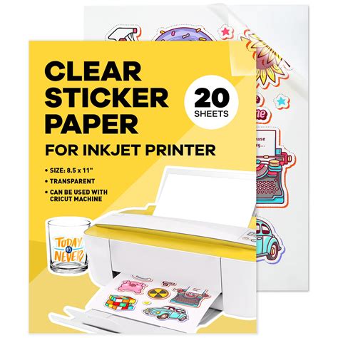 Clear Printable Vinyl Sticker Paper